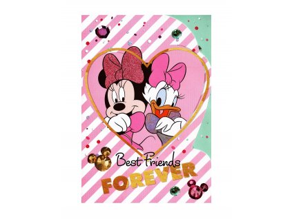 Přáníčko Minnie Mouse & Daisy v srdíčku