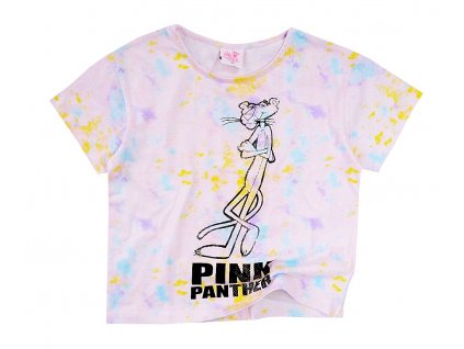 Tricko T SHIRT bluzka RUZOVA PANTERA BAVLNA farebne 134 R060H
