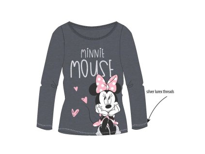 Triko s dl. rukávem Minnie Mouse - šedá