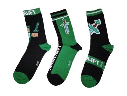 Ponožky Minecraft (3 pack)