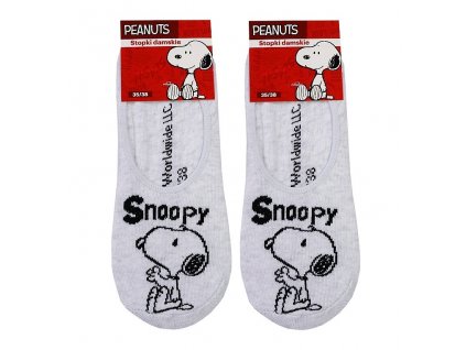 SKARPETKI SKARPETY STOPKI dziewczece krotkie SNOOPY szare 39 42 R174P