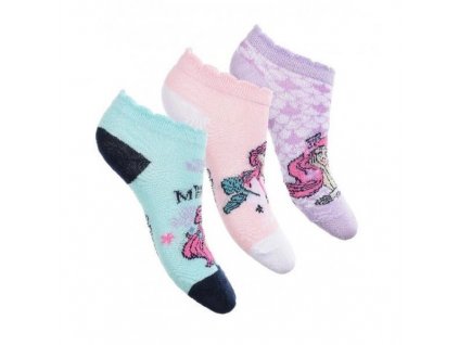 Kotníkové ponožky Ariel: malá mořská víla (3pack)