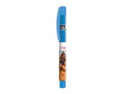 Bombičkové pero s pejskem (modré)