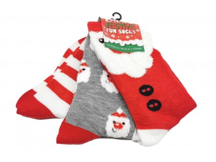 Vánoční ponožky: Santa (3pack)