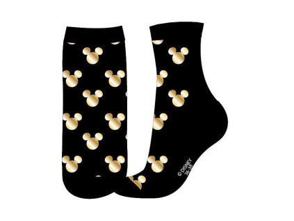 Ponožky Mickey Mouse - černo-zlaté