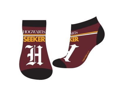 Kotníkové ponožky Harry Potter - vínové