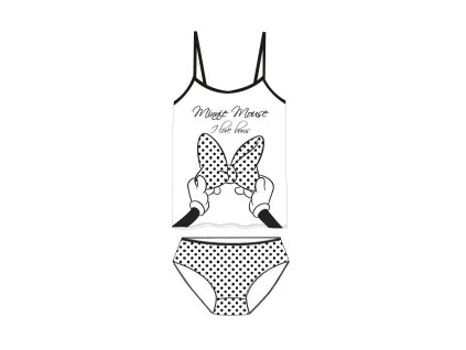 Set tílko + kalhotky Minnie Mouse - černo-bílá
