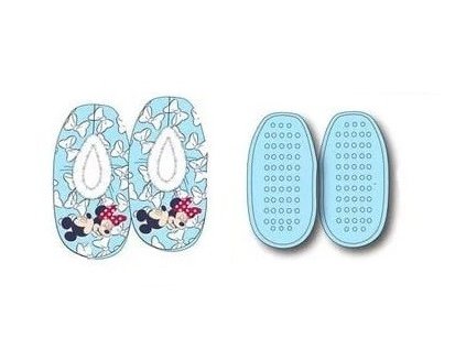 Plyšové papuče Minnie Mouse - modré