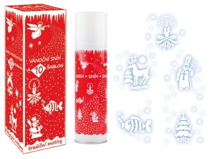 Sníh ve spreji 150 ml + 10 šablon