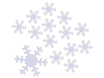 Bílé vločky (1,5 cm)