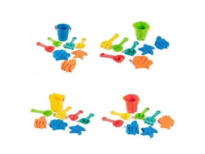 Sada na písek - kyblík s nářadím a formičkami