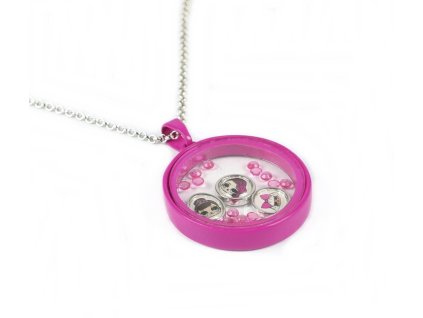 Náhrdelník / řetízek L.O.L. - růžové kolečko