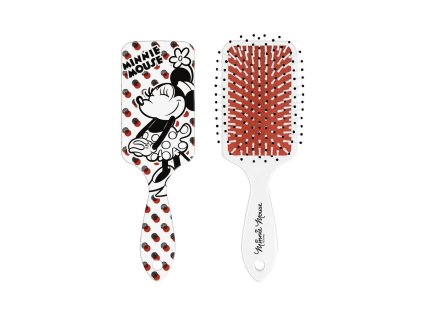 Kartáč na vlasy Minnie Mouse - bílý s puntíky