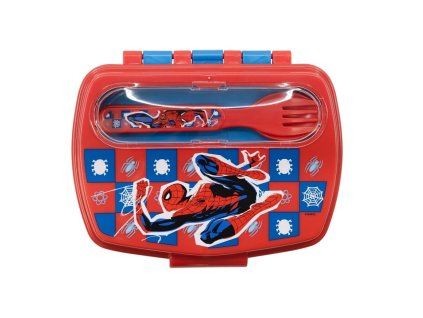 Svačinový box s příborem Spider-man