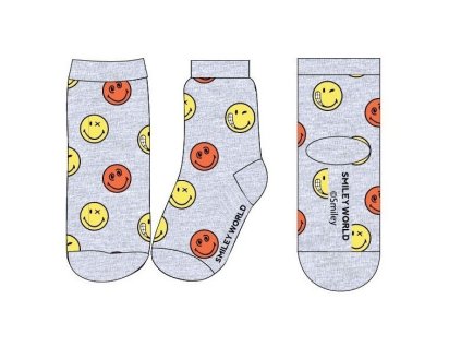 Ponožky Smiley world - šedé