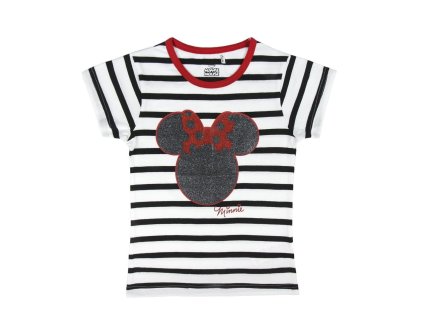 Triko s kr. rukávem Minnie Mouse - pruhované