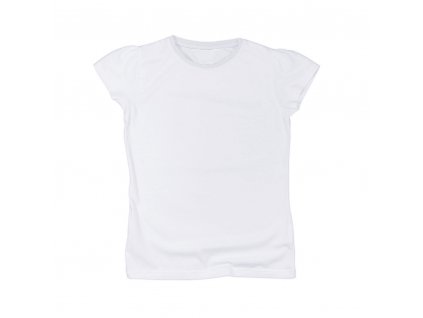 Dívčí triko s kr. rukávem - bílé