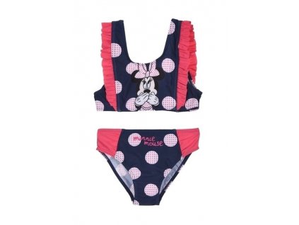Dvou-dílné plavky Minnie Mouse - tm. modré