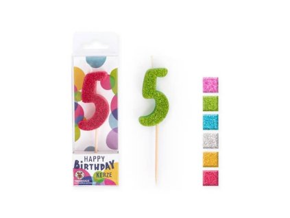 birthday fun geburtstagskerze zahl 5 sortiert 4032722957658 957658