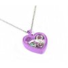 Náhrdelník / řetízek L.O.L. - fialové srdíčko