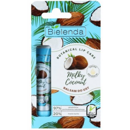 BIELENDA Botanical Lip Care Milky Coconut balzám na pery 10g