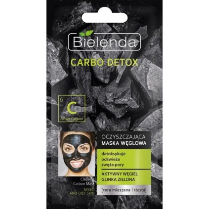BIELENDA Carbo Detox detoxikačno čistiaca pleťová maska 8g