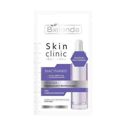 BIELENDA Skin Clinic Niacynamid normalizujúca a revitalizačná pleťová maska 8g
