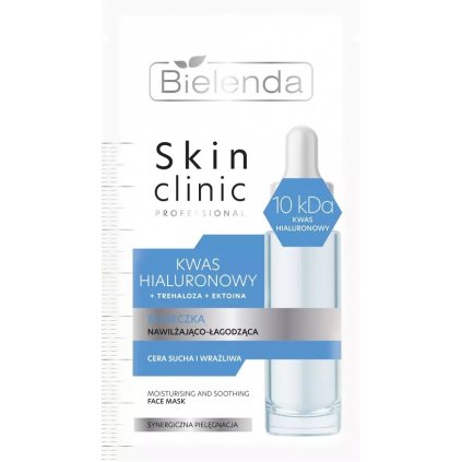 BIELENDA Skin Clinic Profesional Kyselina Hyaluronová hydratačná a upokojujúca pleťová maska 8g