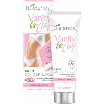 BIELENDA Vanity Bio Clays Ružový Íl depilačný krém 100ml