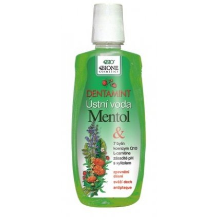 BIO BIONE Dentamint mentol ústna voda 500ml