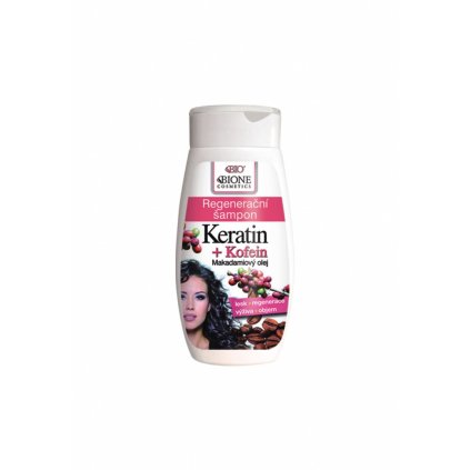 BIO BIONE Keratin + Kofein regeneračný šampón na vlasy 260ml