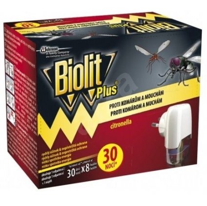 BIOLIT Plus elektrický odparovač 30 nocí proti muchám a komárom 31ml