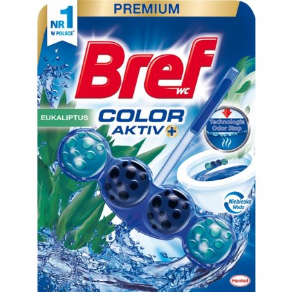 BREF Color Aktiv+ Eukalyptus WC blok 50g