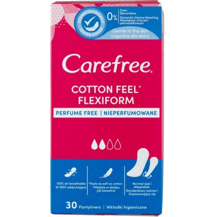CAREFREE Cotton Feel Flexform hygienické vložky 30ks