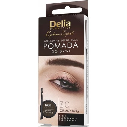 DELIA Cosmetics Eyebrow Expert 3.0 hnedá pomáda na obočie 4g
