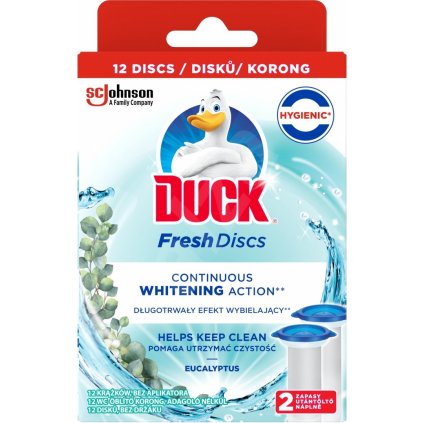 DUCK Fresh Discs Whitening Action Eukalyptus WC čistič 2x36ml