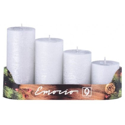 31288 emocio advent candle adventne strieborne sviecky 4ks