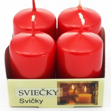 31882 flora adventne metalicke sviecky cervene 4ks