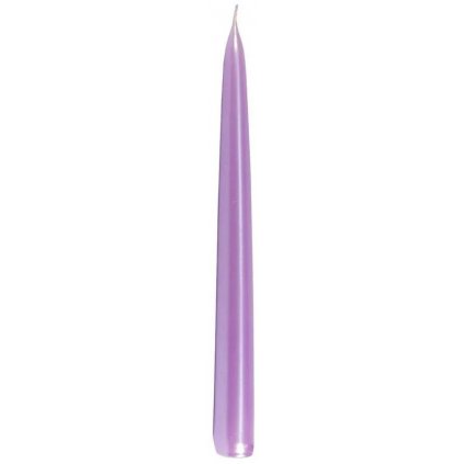 FLORA SYSTEM fialová metalická konická sviečka 1ks
