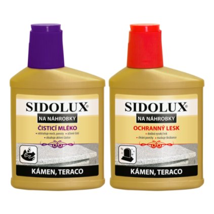 SIDOLUX DUO na ošetrenie náhrobných kameňov čistič+ochranný lesk