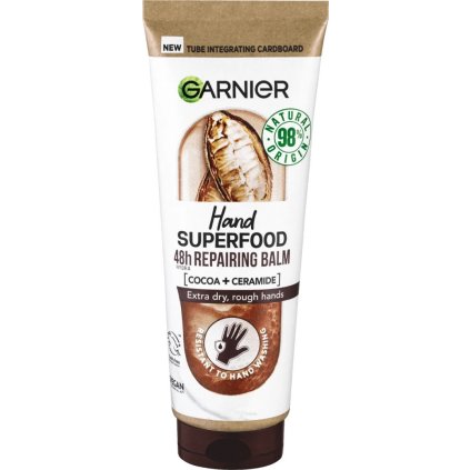 32275 garnier hand super food cocoa ceramides krem na ruky 75ml