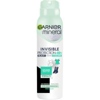 32335 garnier mineral invisible black and white colors deospray 150ml