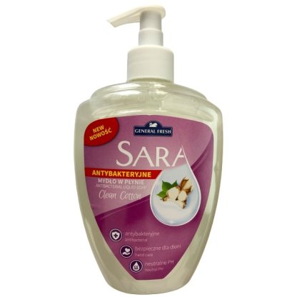 32701 general fresh sara clean cotton antibakterialne tekute mydlo 500ml