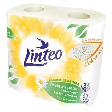 LINTEO Care and Comfort Camommile 3 -vrstvový toaletný papier 4ks