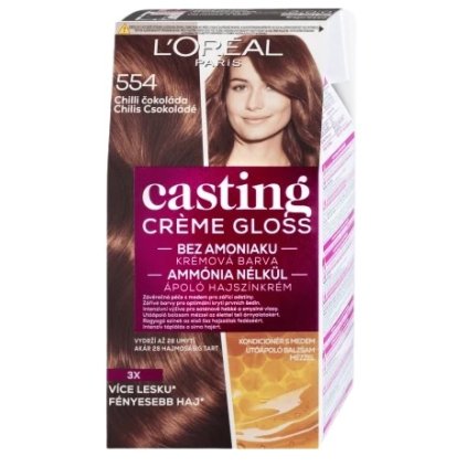 34822 loreal casting creme gloss 554 chilli cokoladova farba na vlasy