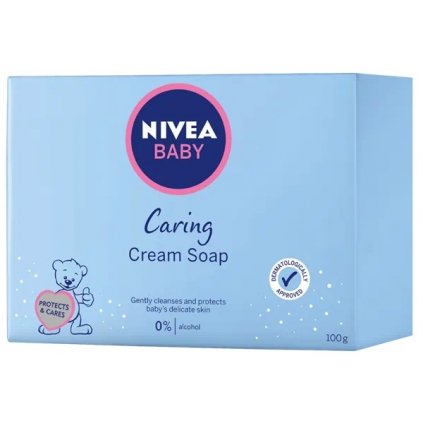 NIVEA Baby Caring krémové tuhé mydlo 100g