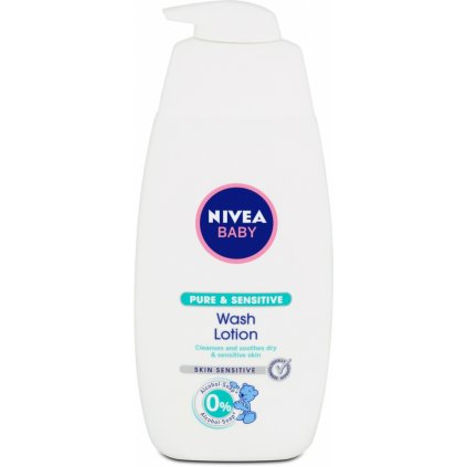 NIVEA Baby Pure and Sensitive umývací gél na tvár a telo 500ml