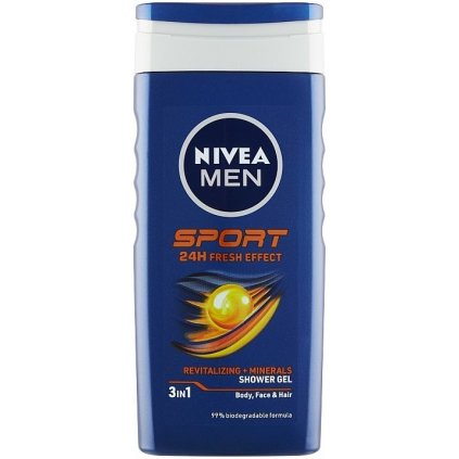 36034 nivea men 3v1 sport 24h fresh effect sprchovy gel 250ml