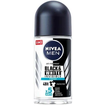 NIVEA Men Black and White Invisible Fresh antiperspirant roll on 50ml