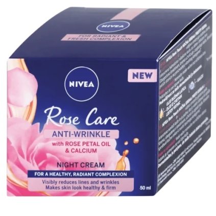 NIVEA Rose Touch nočný pleťový krém proti vráskam 50ml